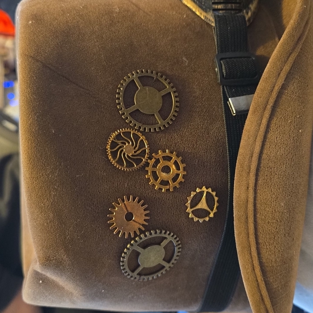 Source Unknown Steampunk Brown Hat With Gear Acce… - image 2